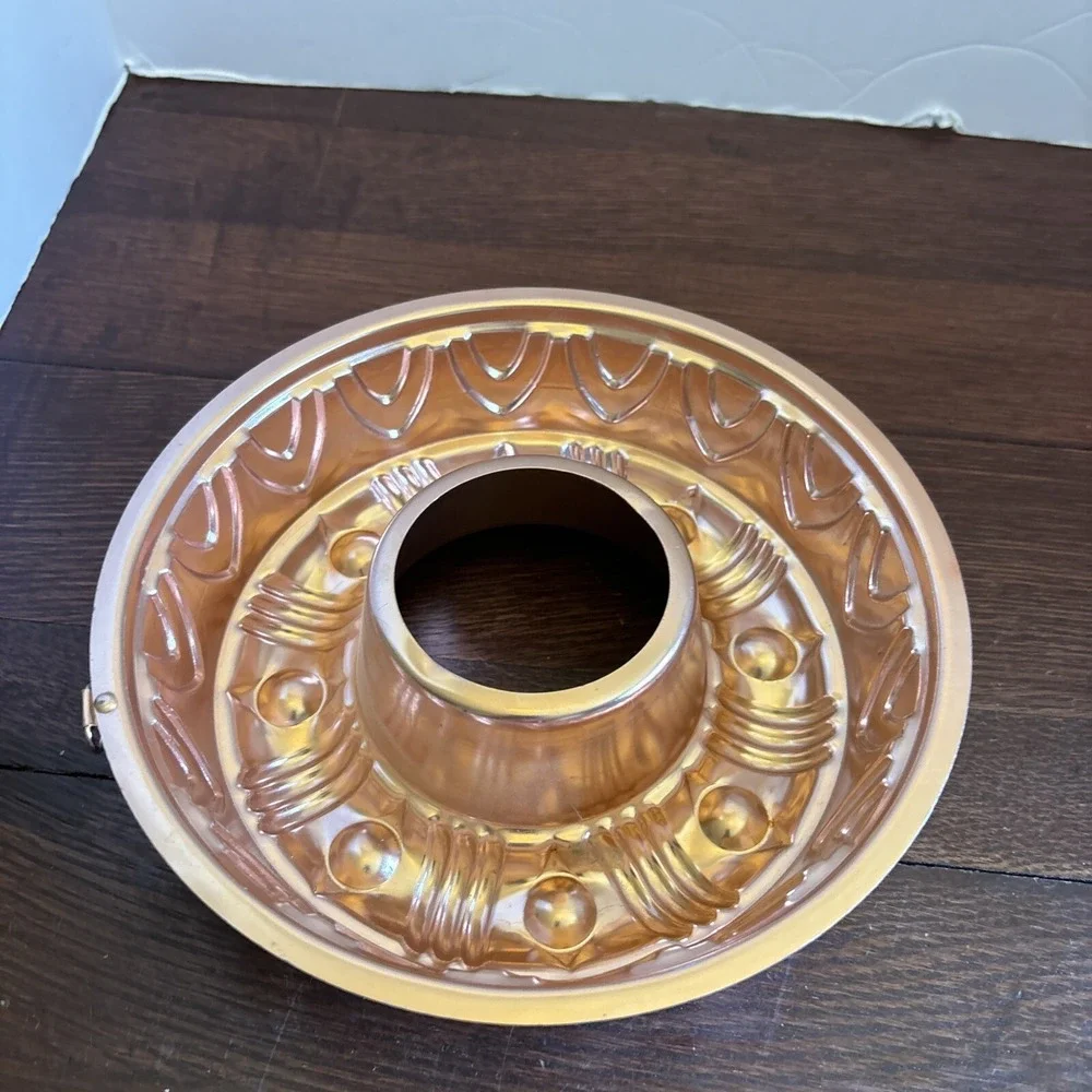 Copper Tone Jello Mold‎ 3 1/2 Cups Ice Ring Bundt Cake Wall Hanging